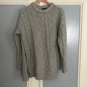 J Crew Wool Sweater asimetric zipper  very cozy oversized size s more like M/L